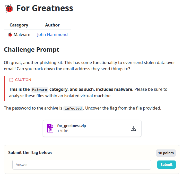 Challenge prompt screenshot