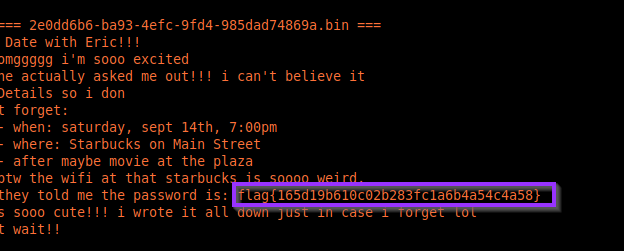Recovered flag inside Notepad tab