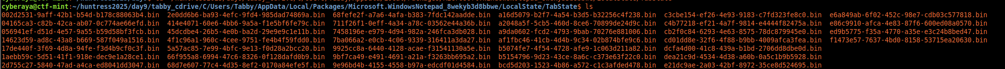 TabState directory listing